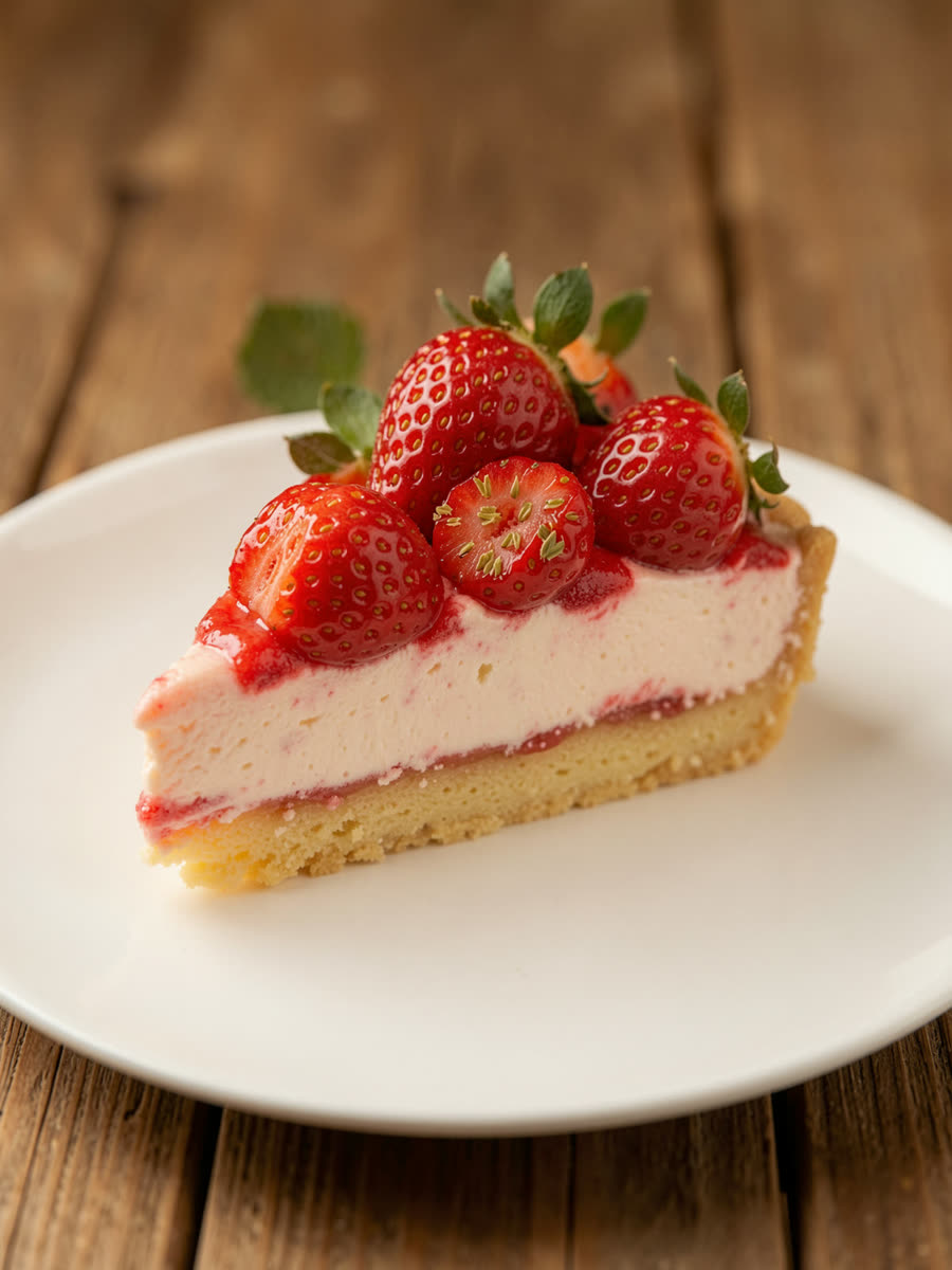 Torta de morango com creme