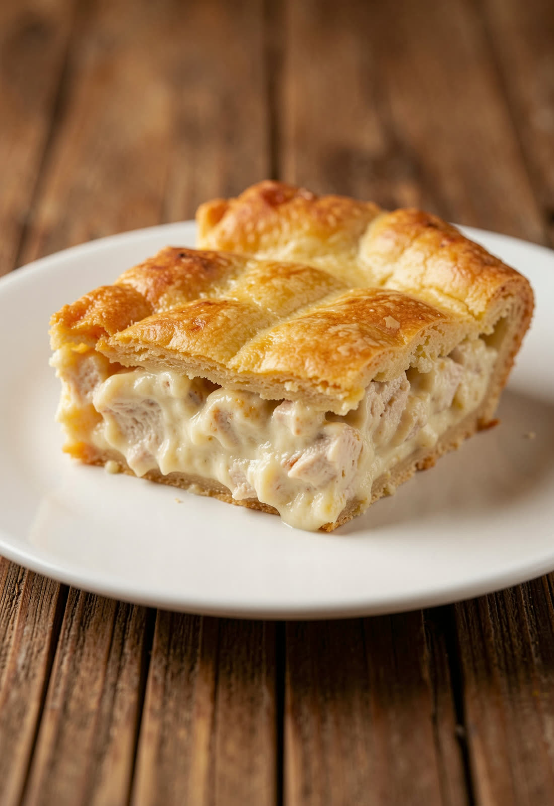 Quiche Lorraine dourada recém-saída do forno
